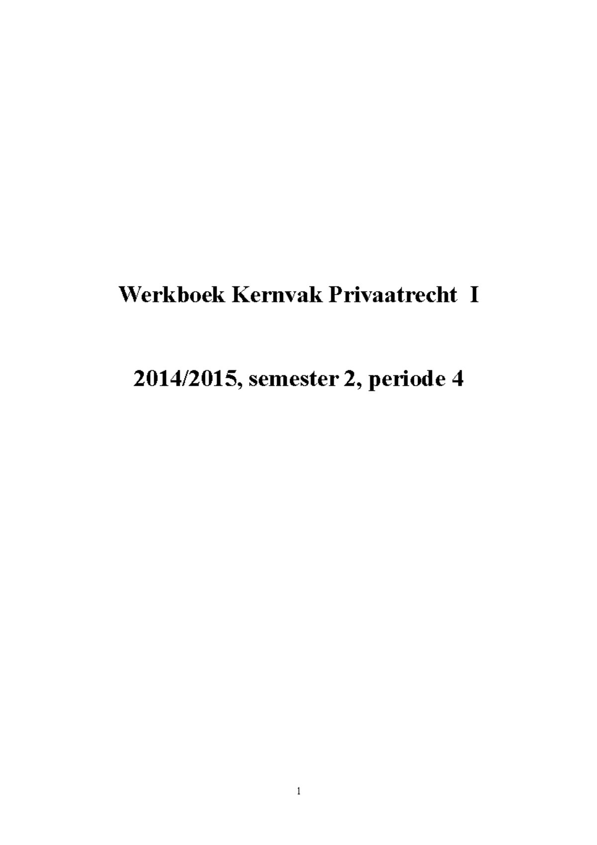 Werkboek Kernvak Privaatrecht 2014 - 2015 - ) Ars Aequi Jurisprudentie ...