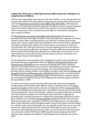 Legal Essay Women - Q. Evaluate the effectiveness of the legal system ...