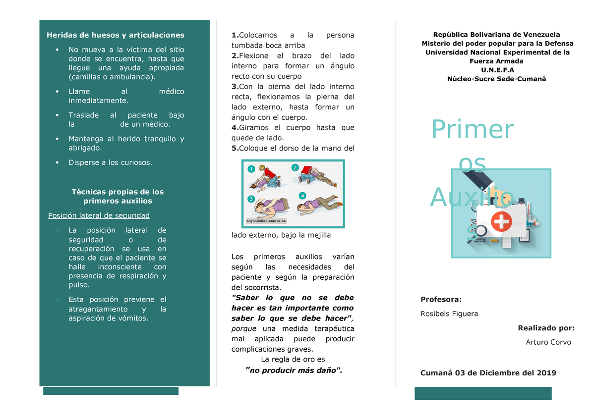 Triptico Primeros Auxilios Docx 9858