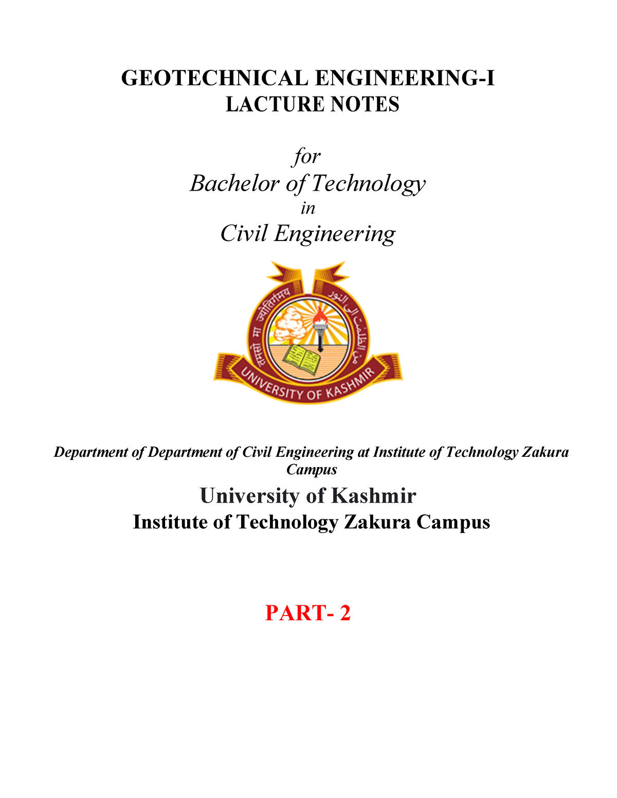 Geotechnical Engineering-I PART 2 - GEOTECHNICAL ENGINEERING-I LACTURE ...