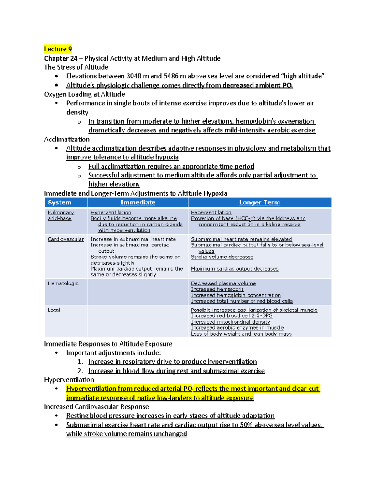 Lecture 9 and 10 - Lecture 9 Chapter 24 – Physical Activity at Medium ...