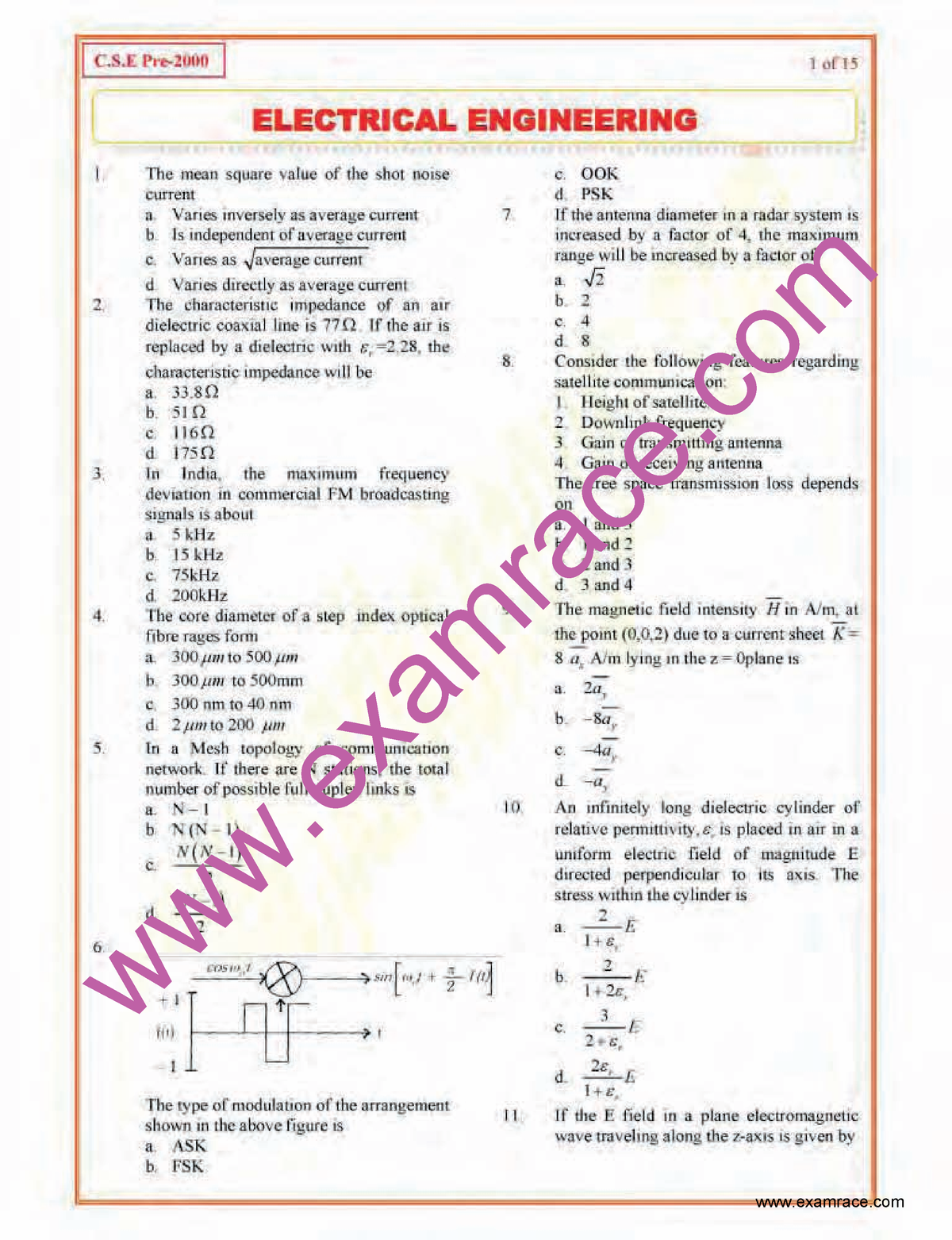 Electrical-Engineering-Objective-Questions-Part-3 - Examrace 3, 4. 5. 1 ...