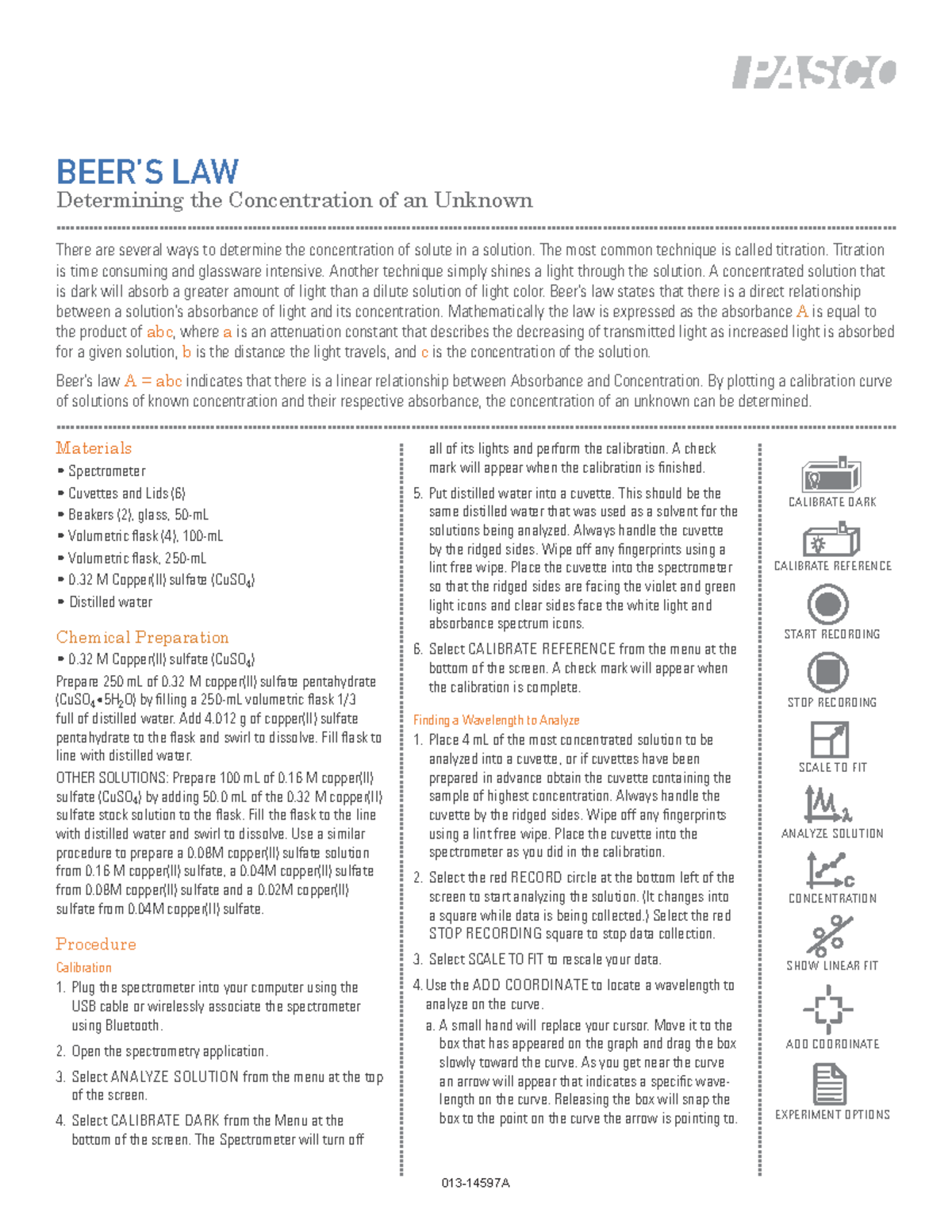 Beers Law laboratorio Materials Spectrometer Cuvettes and Lids (6
