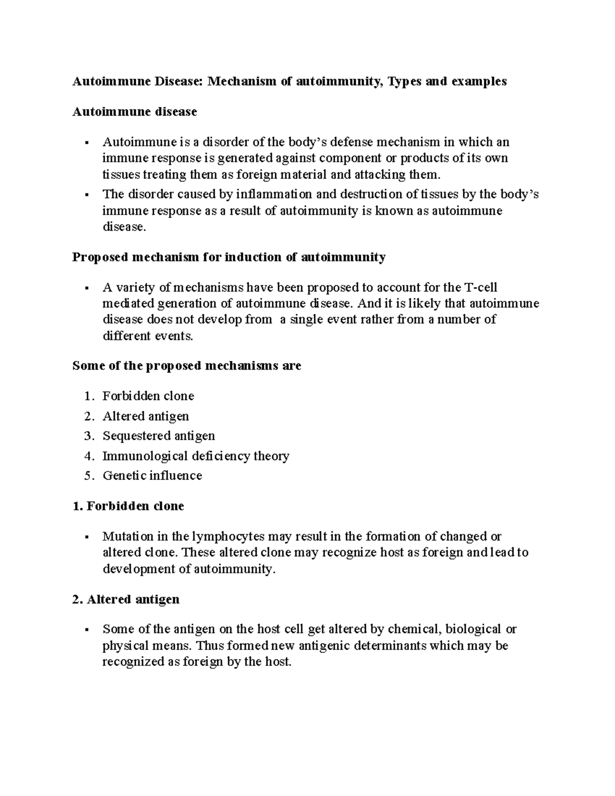 Autoimmune Disease - Good - Autoimmune Disease: Mechanism of ...