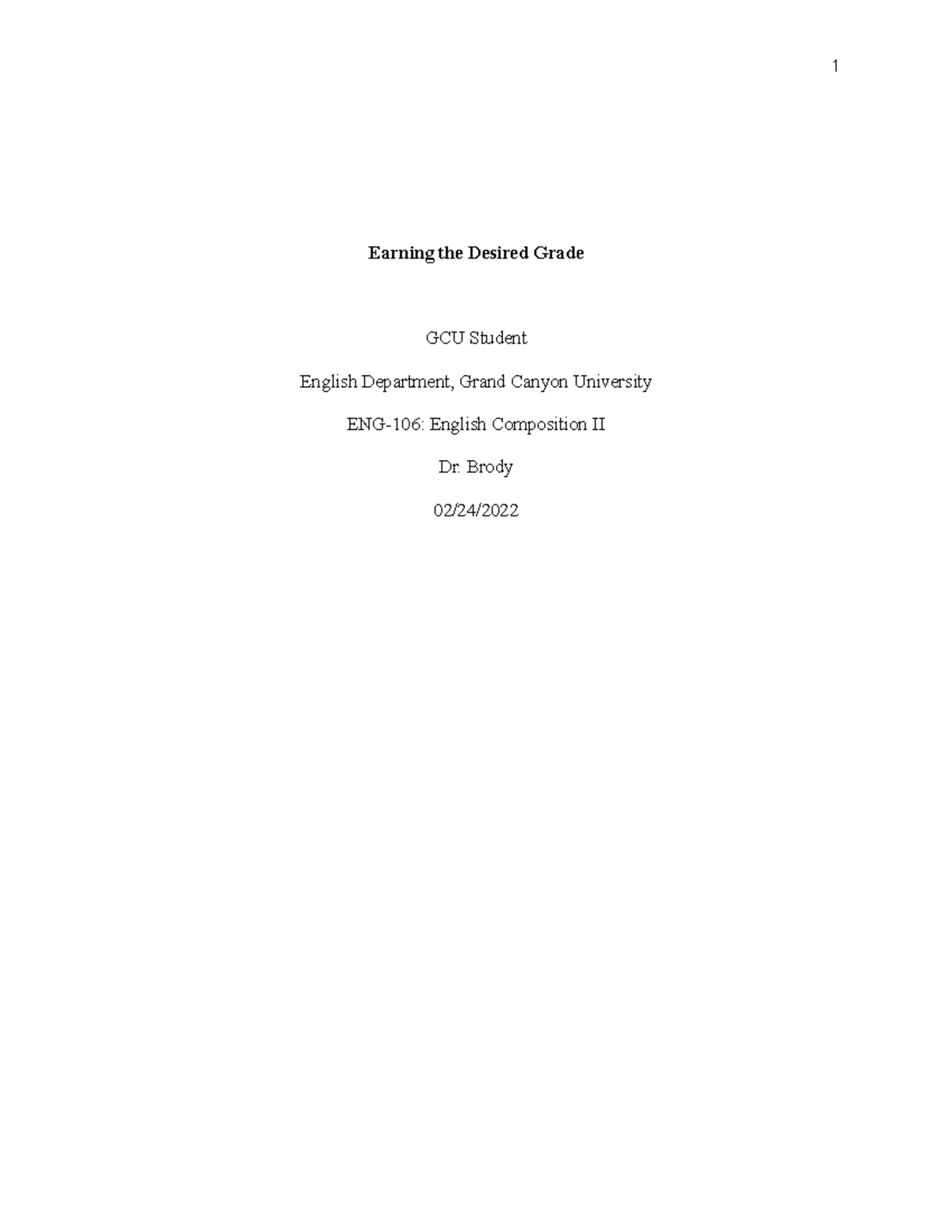 Cause and Effect Essay Earning the Desired Grade GCU Student English