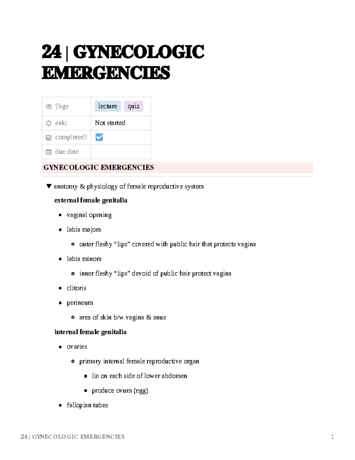 24 Gynecologic Emergencies - 𝟐𝟒 | 𝐆𝐘𝐍𝐄𝐂𝐎𝐋𝐎𝐆𝐈𝐂 𝐄𝐌𝐄𝐑𝐆𝐄𝐍𝐂𝐈𝐄𝐒 Tags Lecture ...