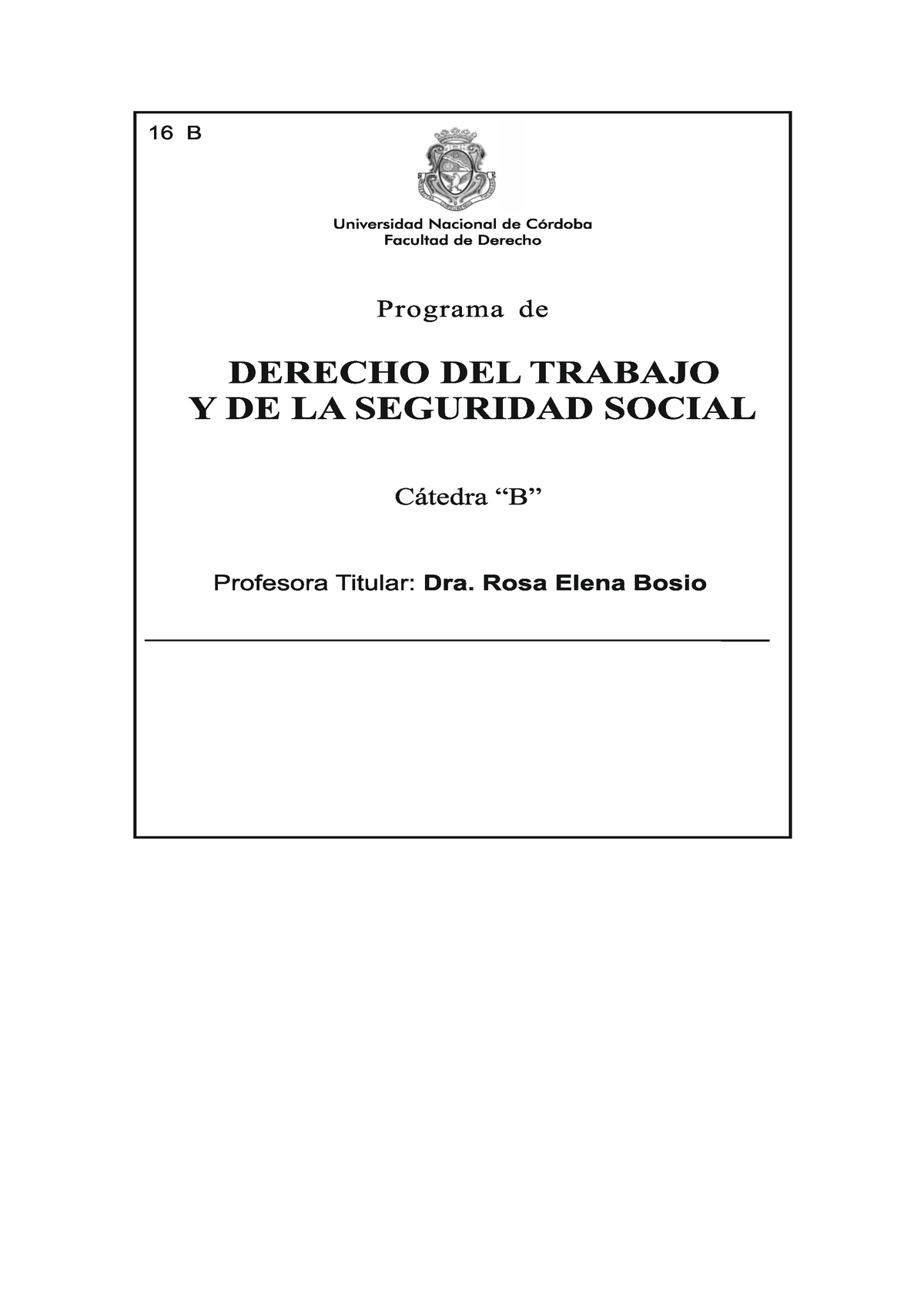 Programa Laboral B 2020 - PROGRAMA DERECHO DEL TRABAJO Y DE LA ...