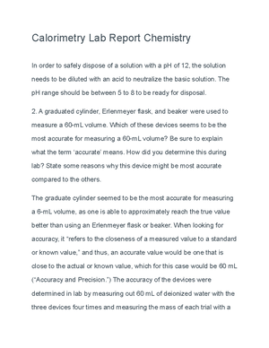 Exp 4 report Determination of chemical formulas - Experiment 4 ...