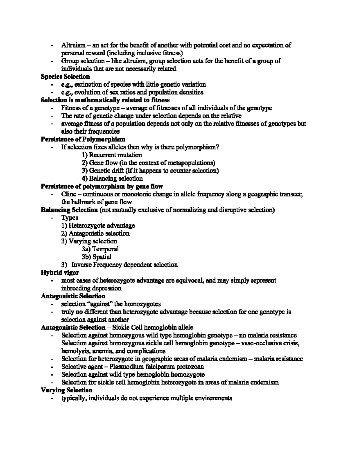 Evolution Study Guide Midterm 2h - BIOL 467 - Studocu