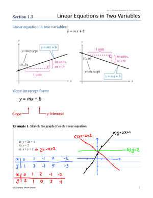 Section 1.6 With Solutions - Section 1. A Library of Parent Functions A ...