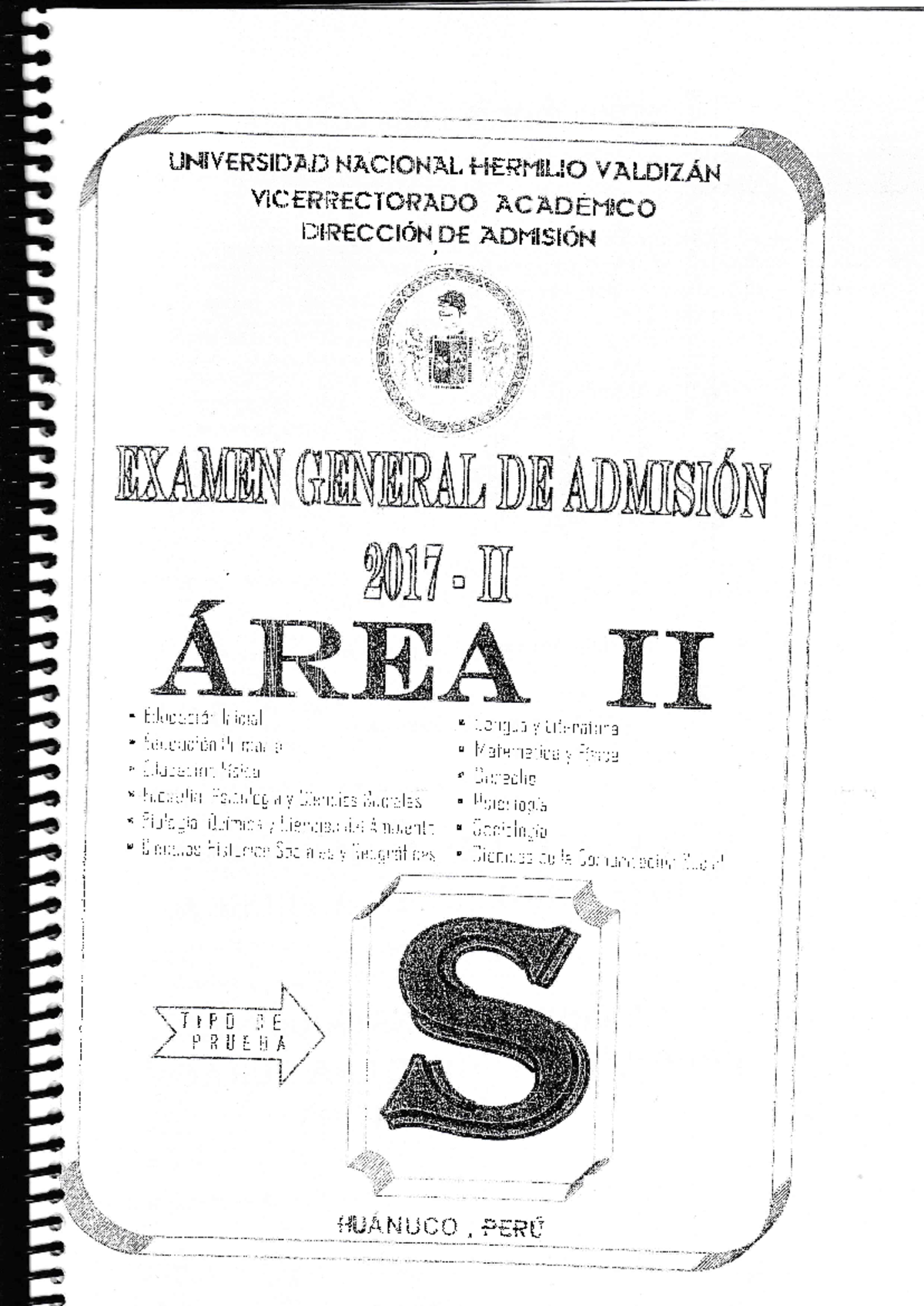 Admision AREA II-2017-II - UNIVER§II}FJ,) I-iACION&[. HEfrPIILIO V ...