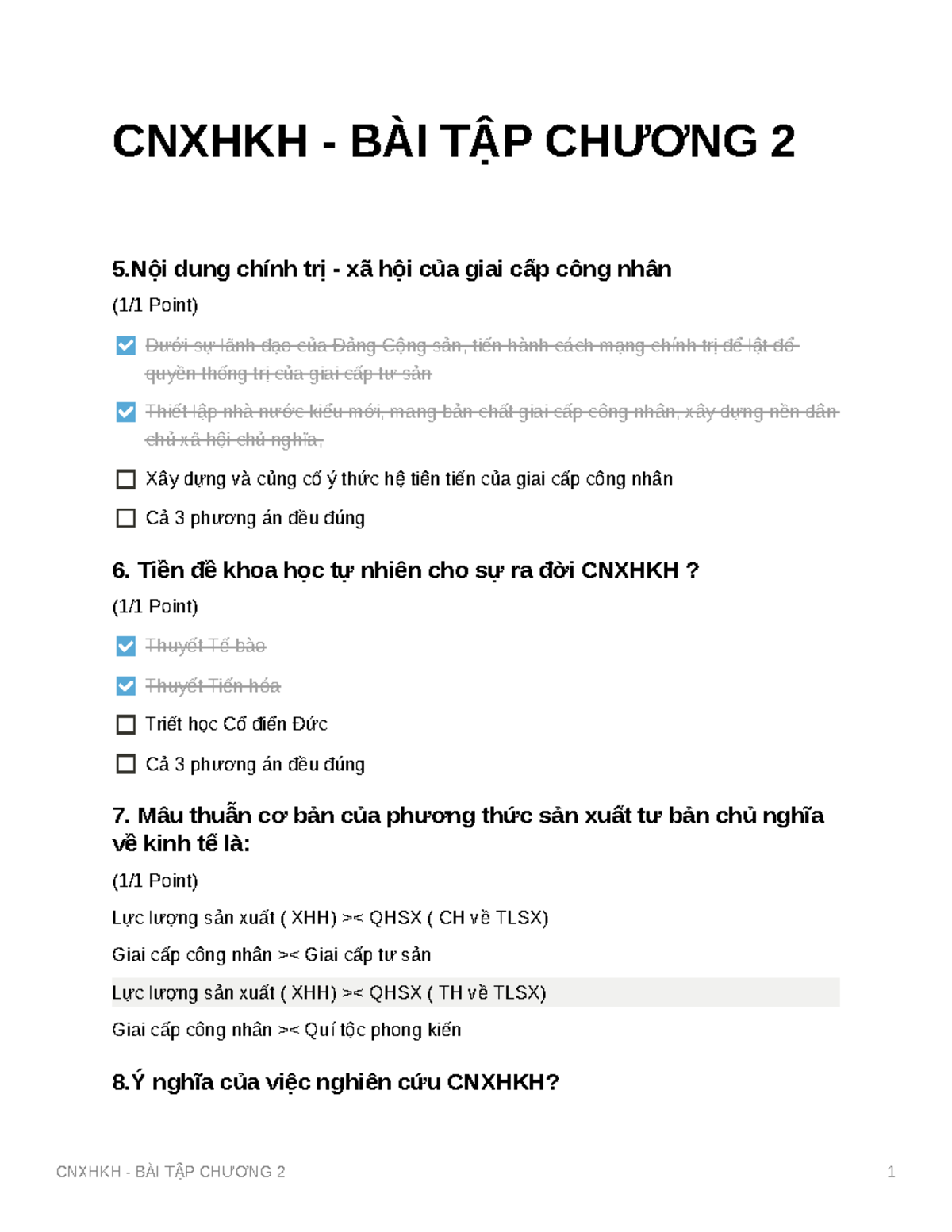Ch ng2 C u H i Tr c Nghi m Ch ng 2 CNXHKH B I T P CH NG 2 5 i 