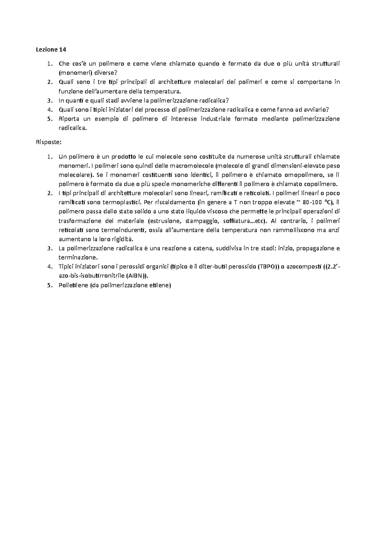 Lezione 14 Lezione 14 Che cos’è