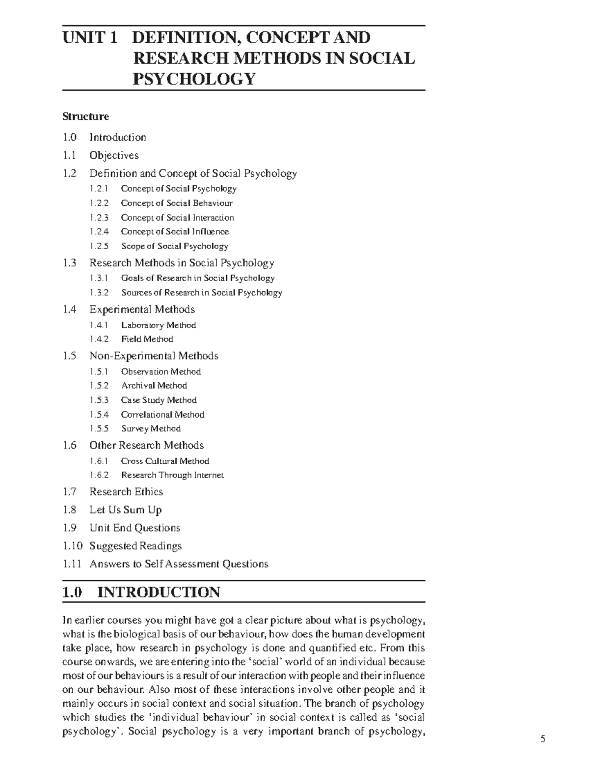 DEFINITION, CONCEPT AND RESEARCH METHODS IN SOCIAL PSYCHOLOGY ...