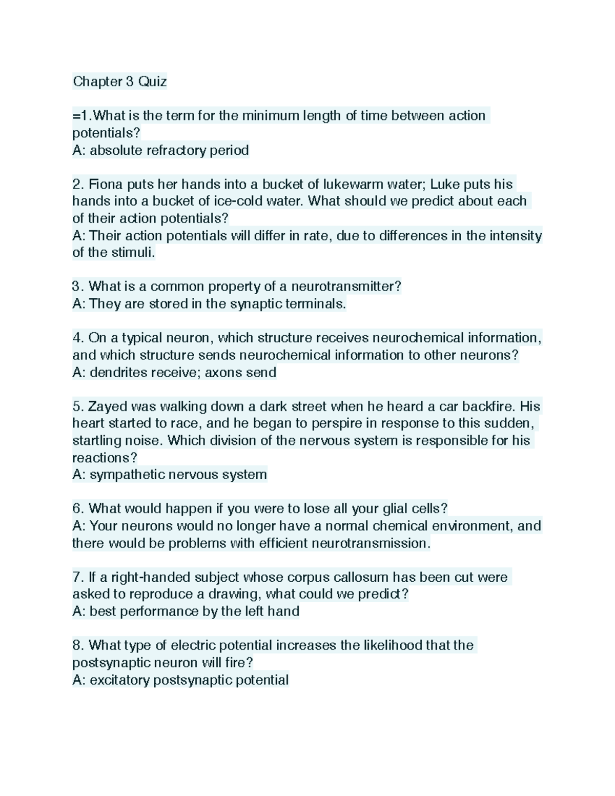 Chapter 3 Quiz PDF Quiz Material Chapter 3 Quiz =1 is the term for