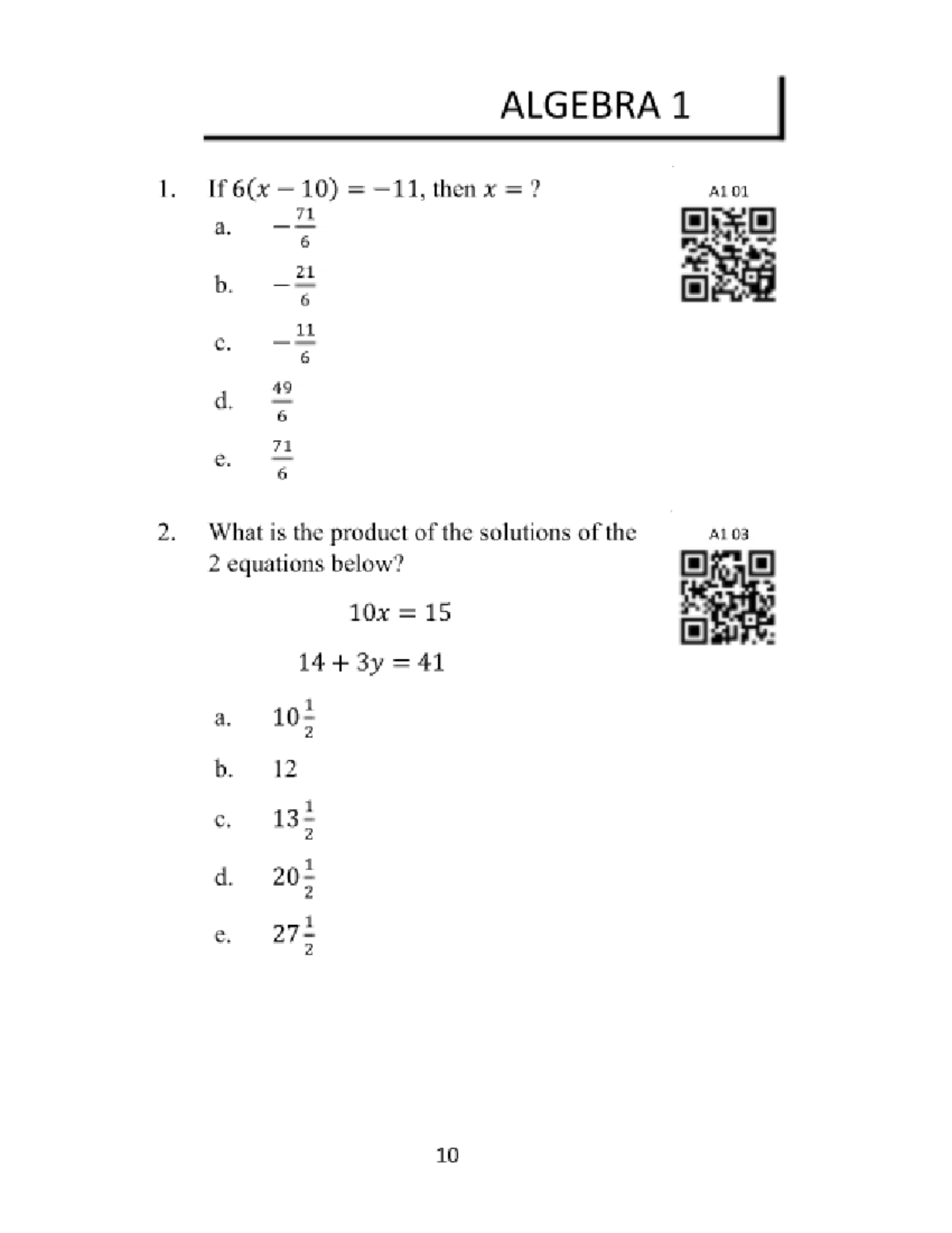 Algebra 13456789 - Studocu