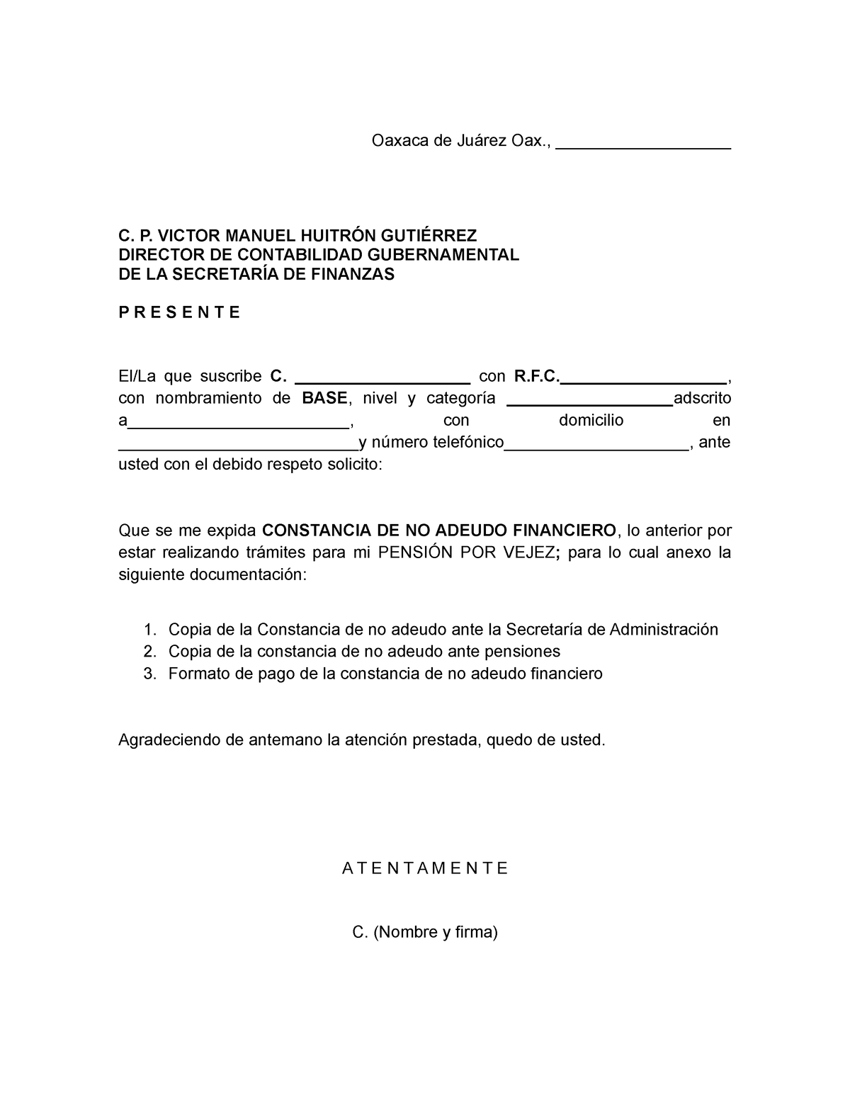 Constancia De No Adeudo Financiero Image To U 6741