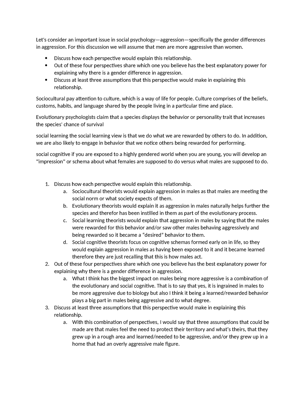 M1A2-Gender Differences in Aggression - Let's consider an important ...