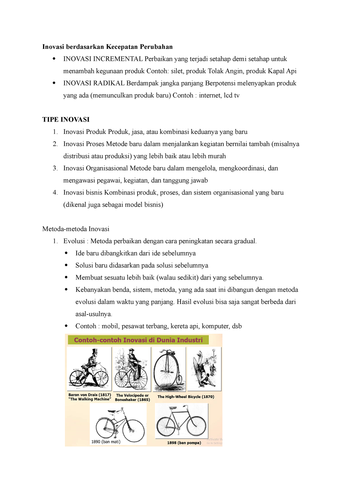 Inovasi Berdasarkan Kecepatan Perubahan - Inovasi Produk Produk, Jasa ...