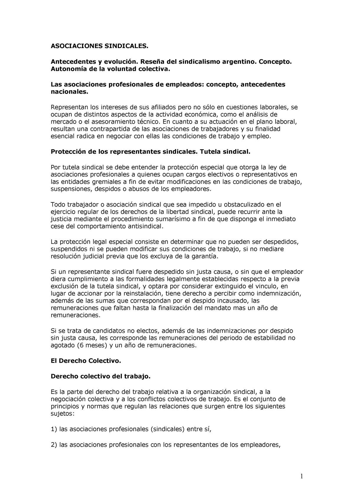 Asociaciones Sindicales Unlar Asociaciones Sindicales Antecedentes Del Studocu