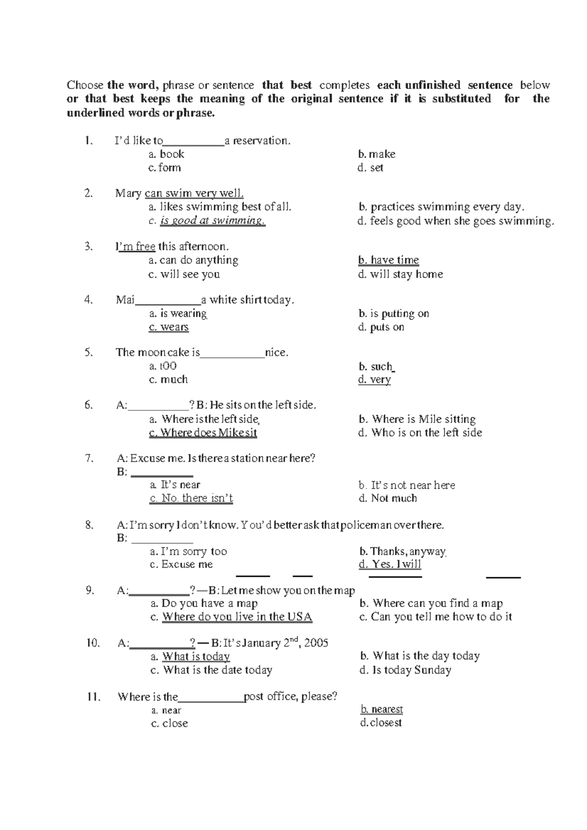 FILE 300 Cau hoi trac nghiem mon AV, CVC-đã chuyển đổi - Choose the ...