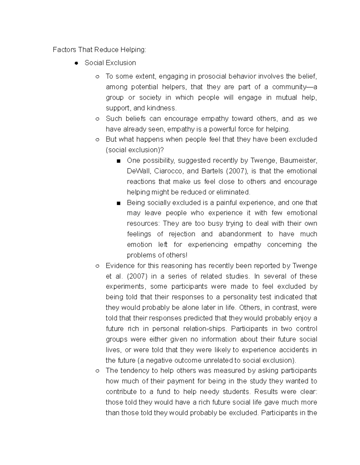 Tendency to help p2 - prosocial behaviour - Factors That Reduce Helping ...