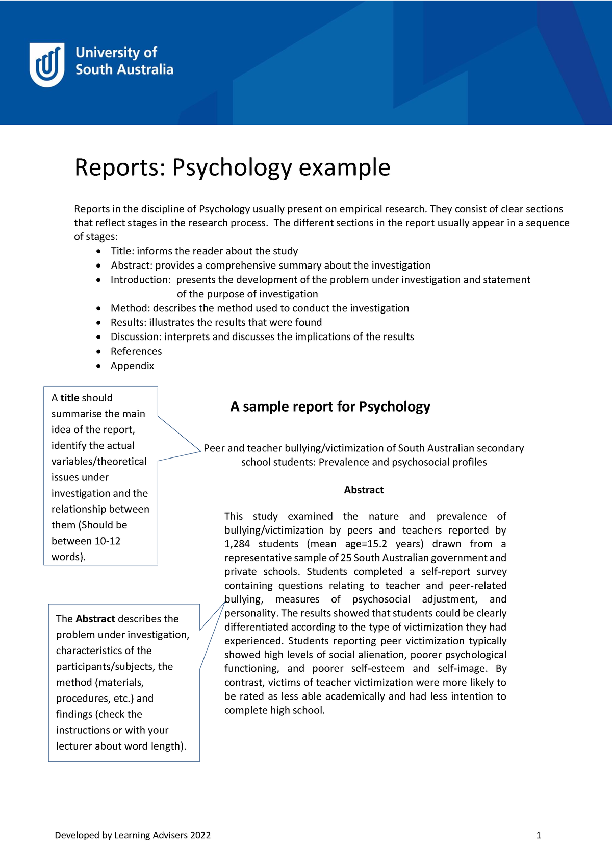 psychology book report