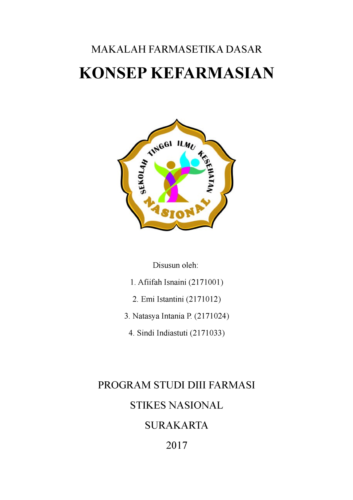 Konsep Kefarmasian - MAKALAH FARMASETIKA DASAR KONSEP KEFARMASIAN ...