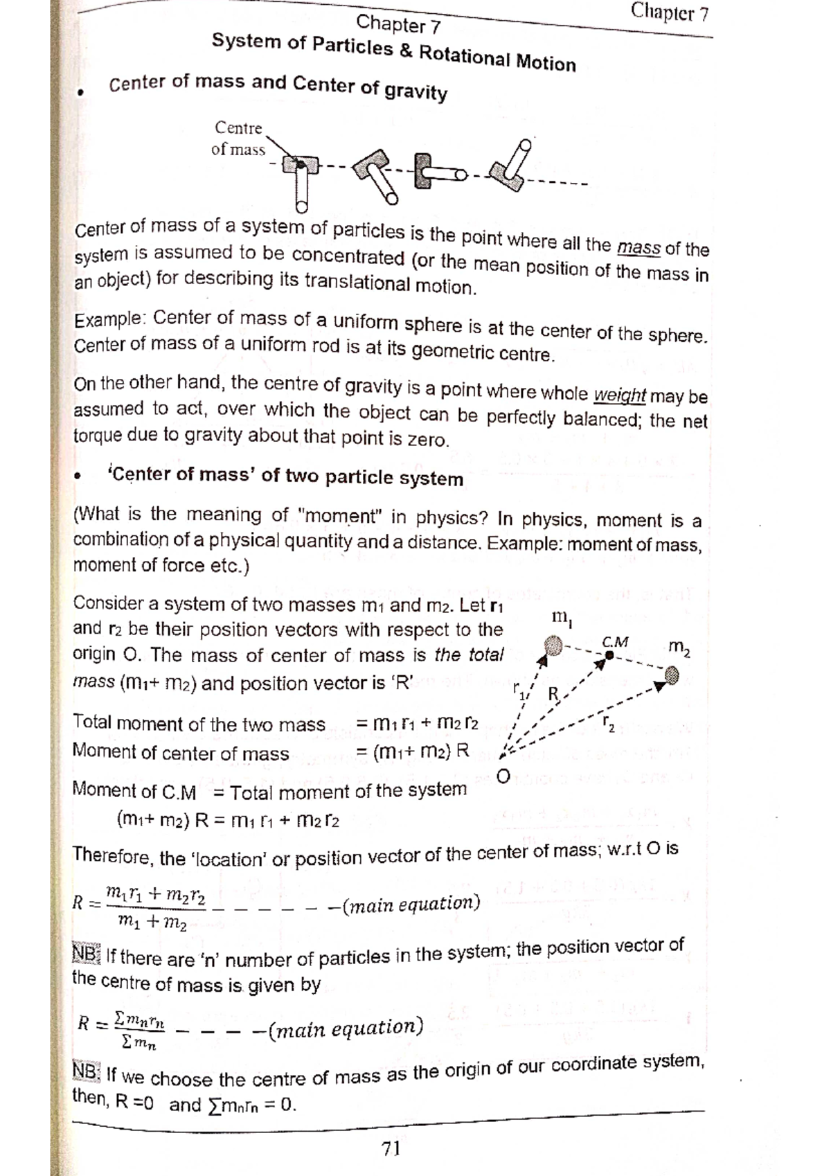 System OF Particles AND Rotational Motion 11th 7th chapter simplified ...