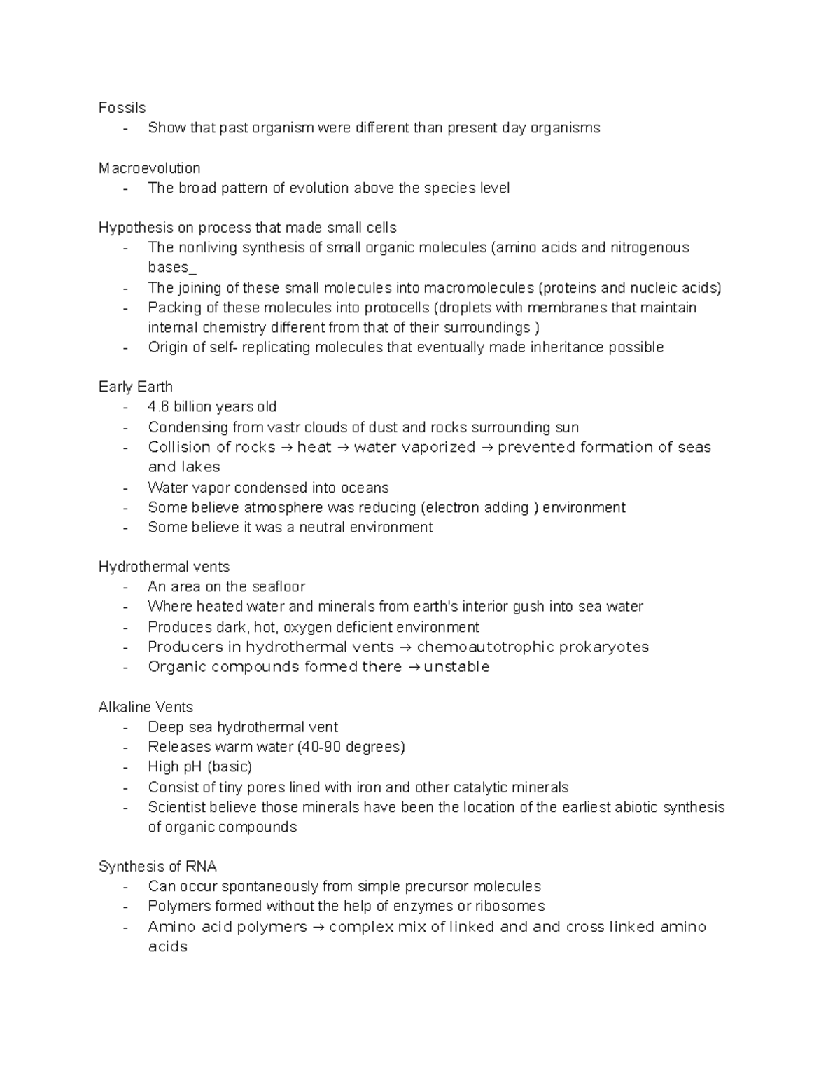 Chapter 25 - Summary Campbell Biology - Show that past organism were ...