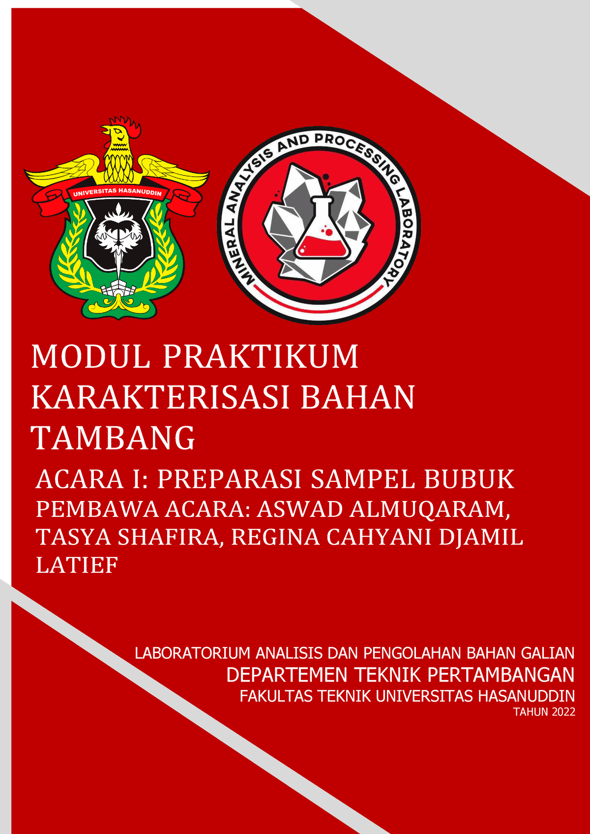 Modul Praktikum Karakterisasi Bahan Tambang - LABORATORIUM ANALISIS DAN ...