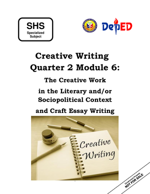 creative writing quarter 3 module 6 elements of fiction