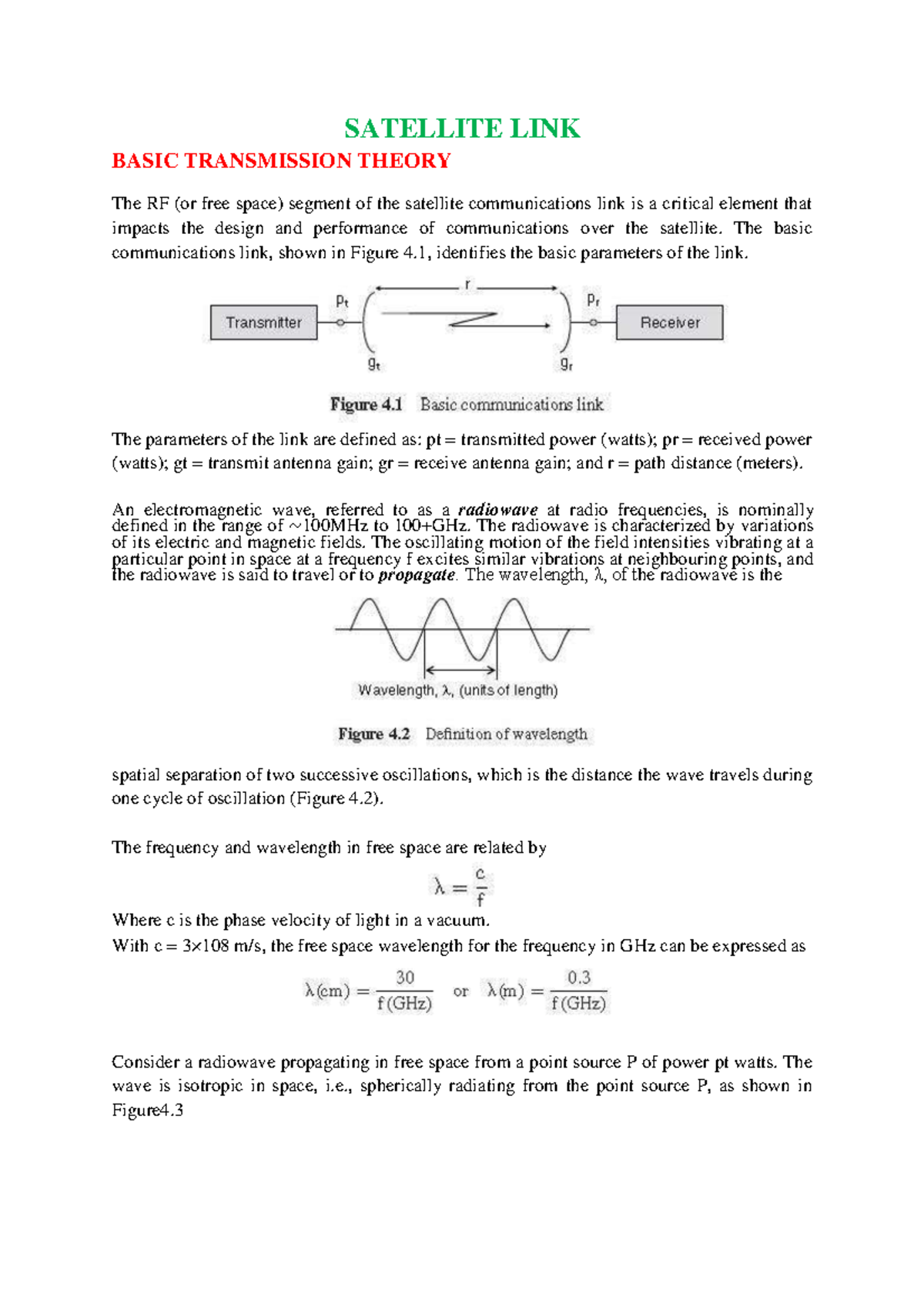 Sattelite Communications UNITIII compressed SATELLITE LINK BASIC
