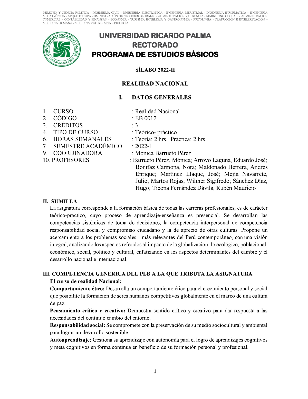 1 Silabo RN 2022-II Presencial - MECATRÓNICA - ARQUITECTURA ...