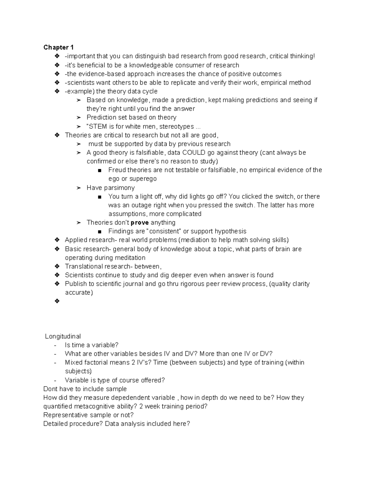 Research Methods - Lecture Notes - Chapter 1 -important That You Can ...