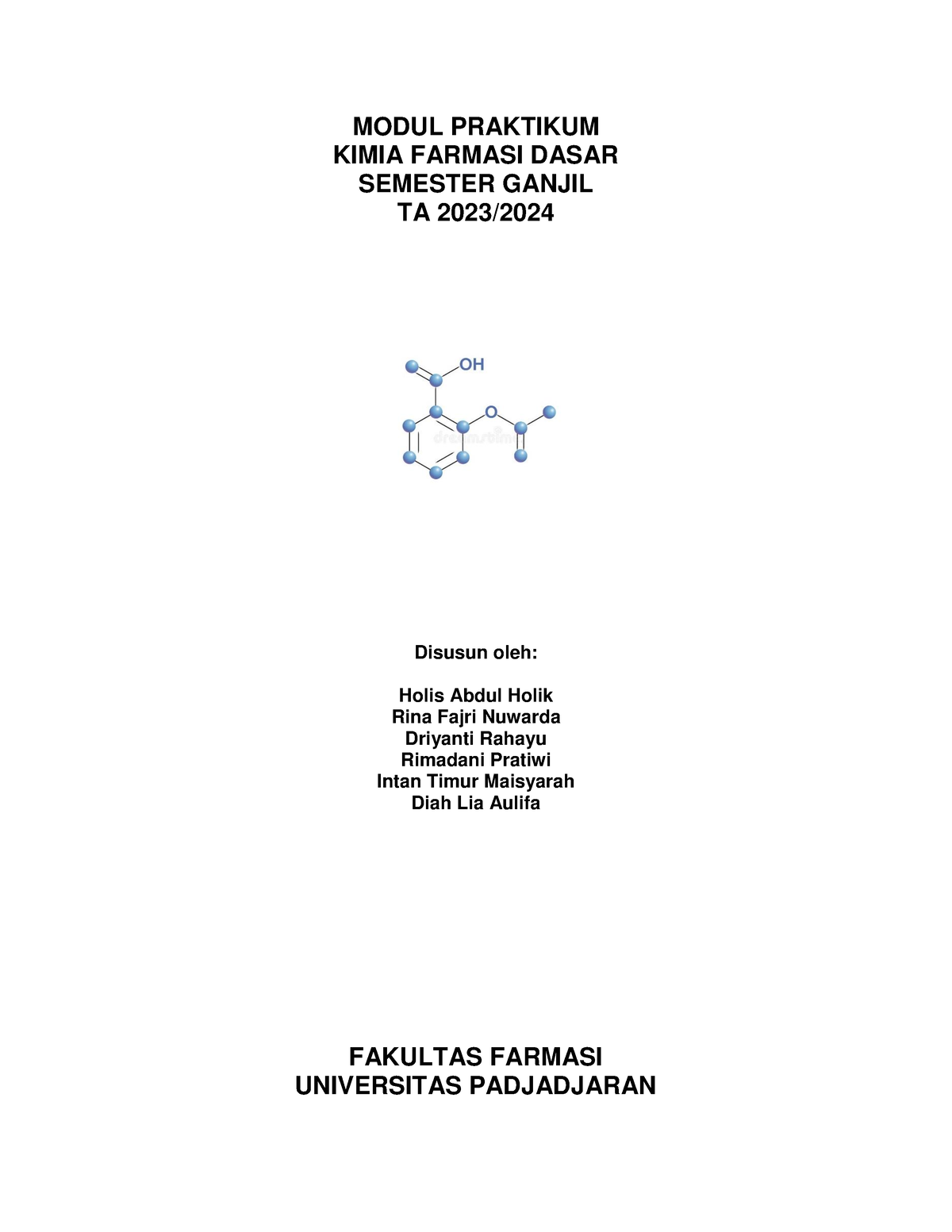 Modul Praktikum KFD 2023 - MODUL PRAKTIKUM KIMIA FARMASI DASAR SEMESTER ...