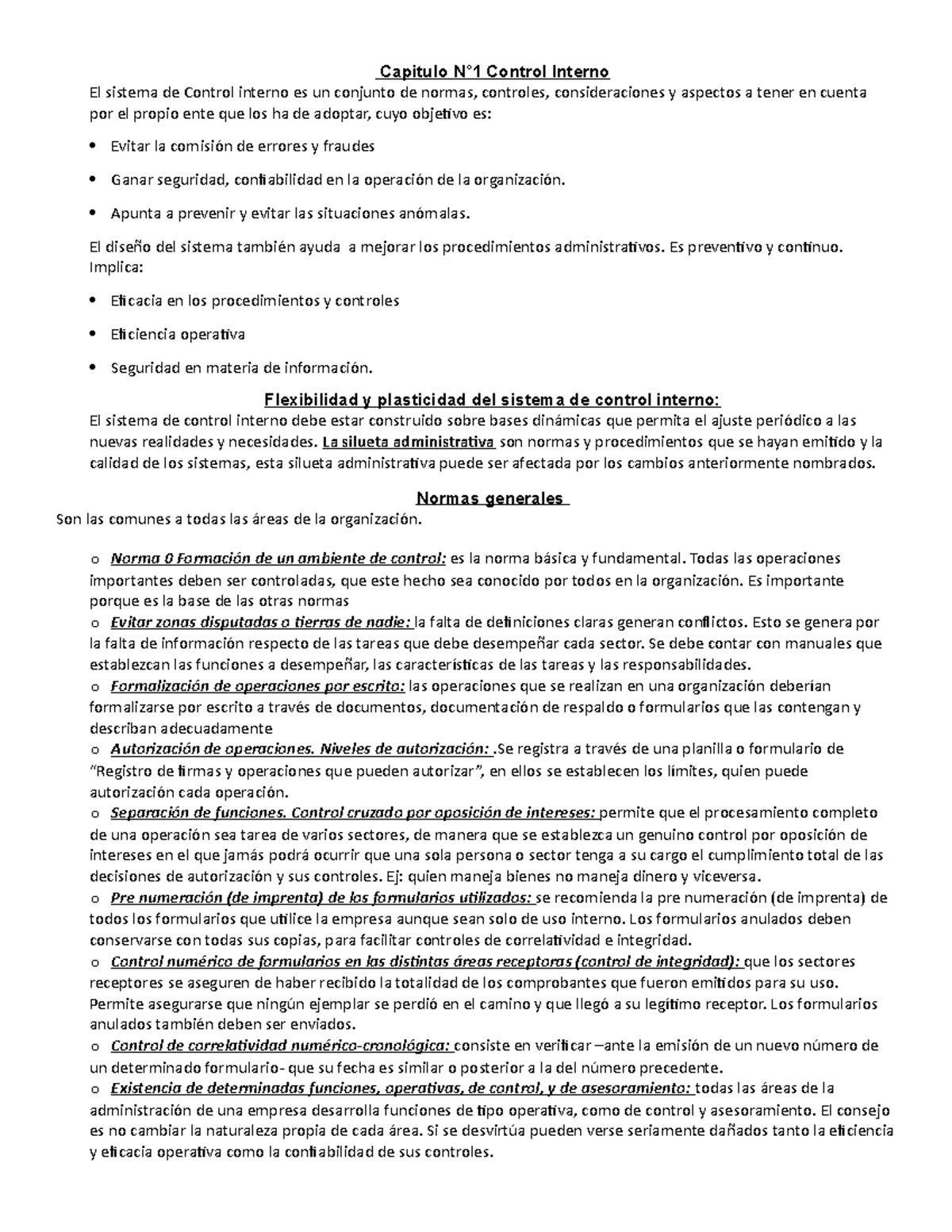 Resumen-Mile - Resumen Sistemas Administrativos - Capitulo N°1 Control ...