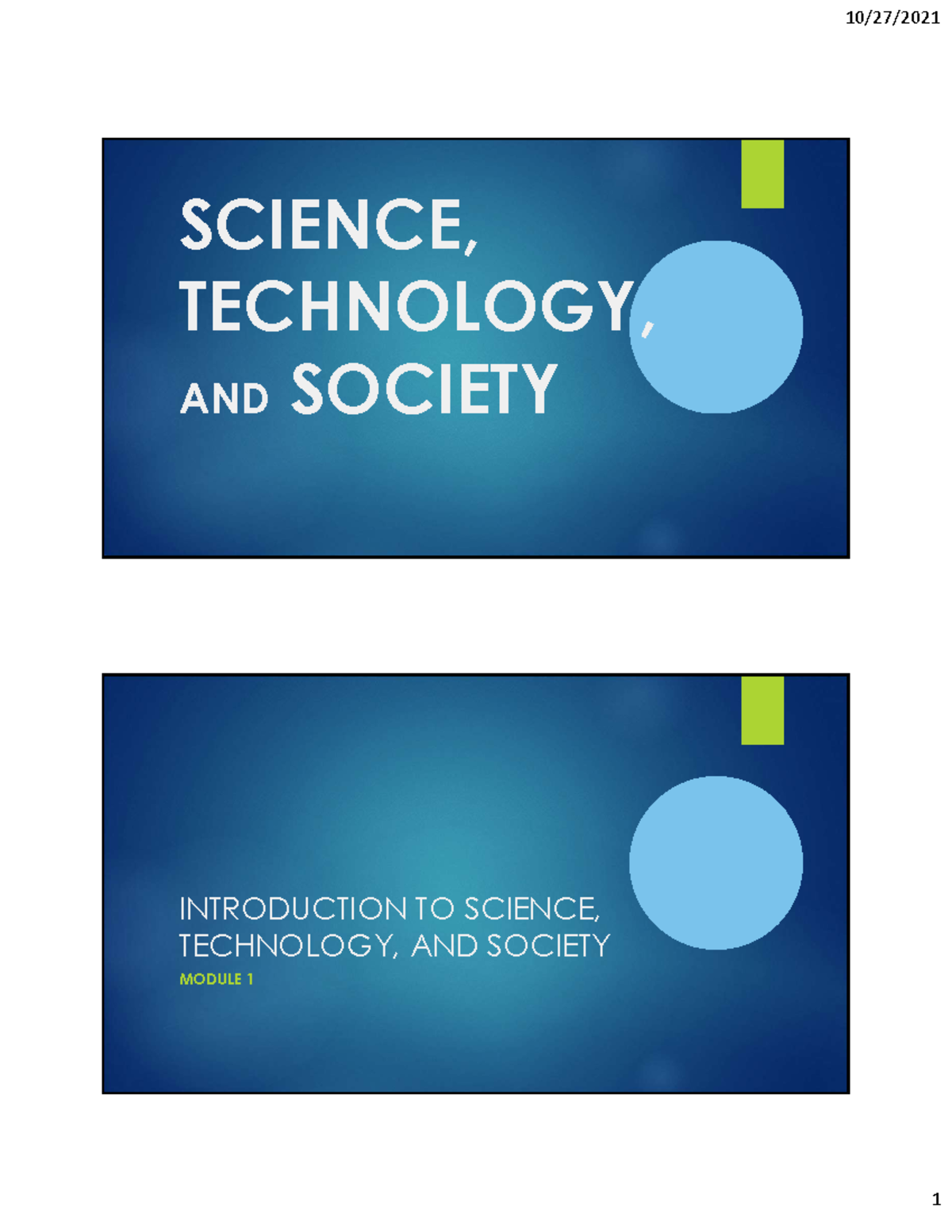 Science Technology And Society Pdf 1st Year College Module 2