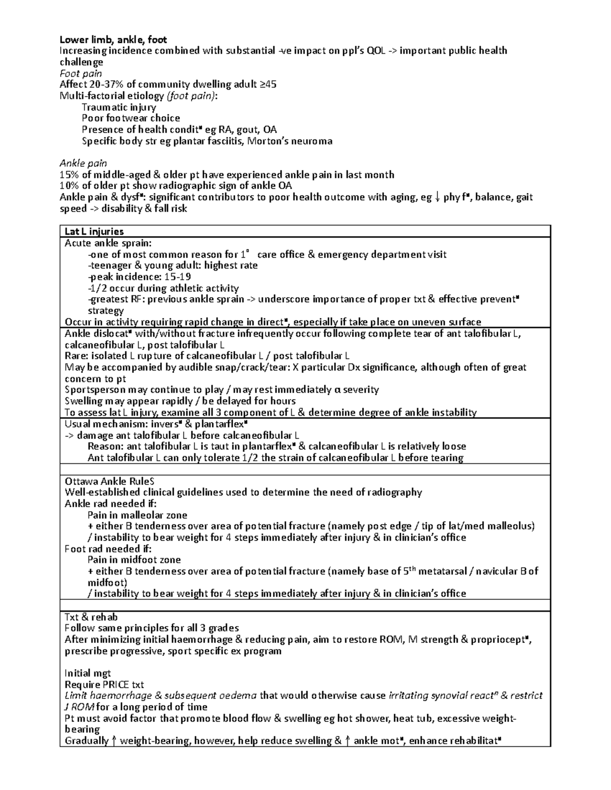 338 foot - 338 foot - Lower limb, ankle, foot Increasing incidence ...