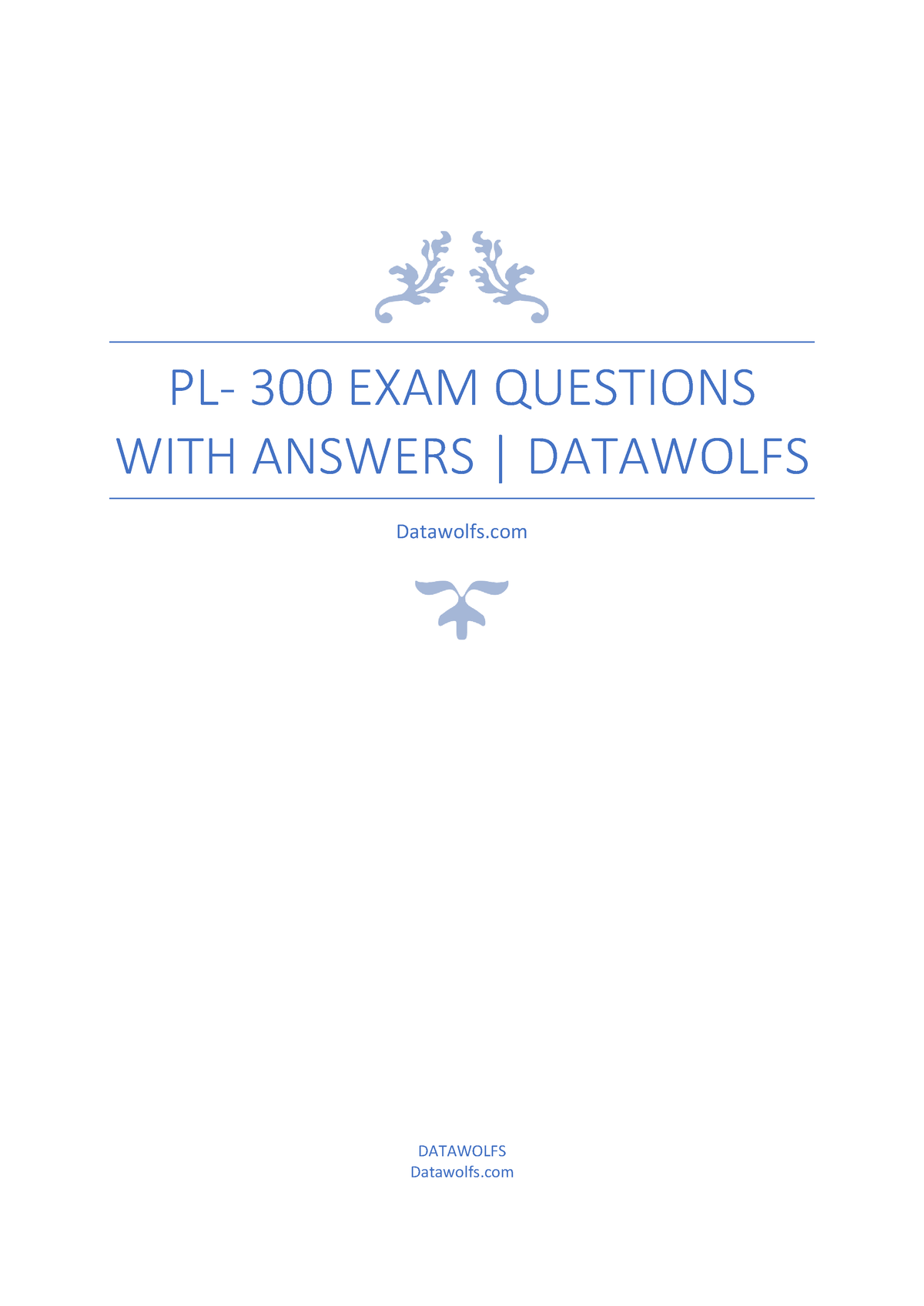 PL-300 Power BI Questions With Answers - Data Wolfs - PL- 300 EXAM ...