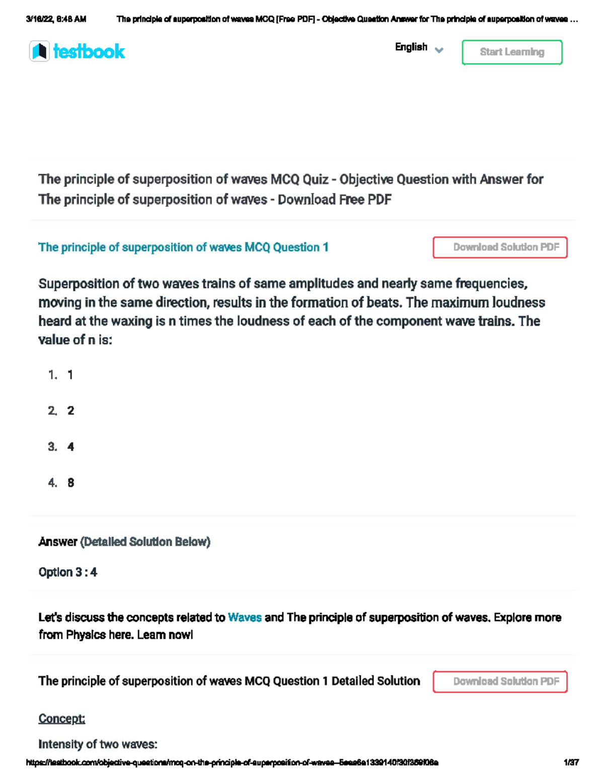 Exam Phy 154 Questions - Notes - 8:48 Am The Principle Of Superposition 