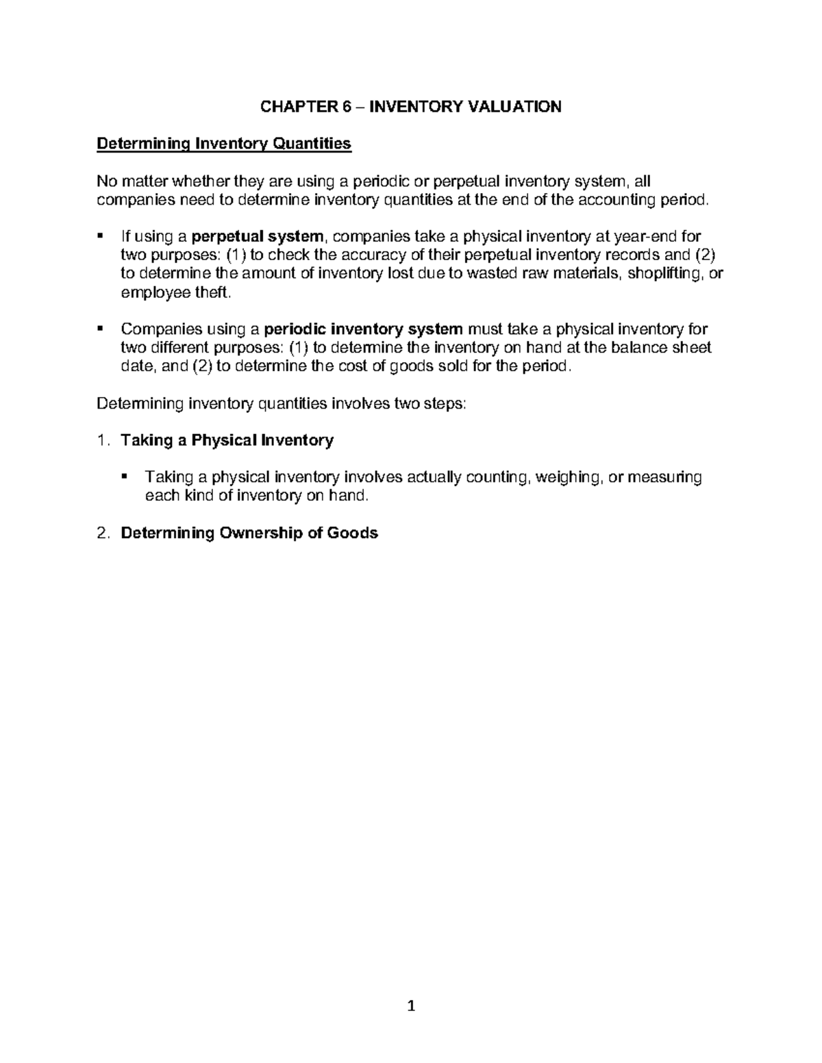 Chapter 6 Lect Notes - the lecture note has been provided for the class ...