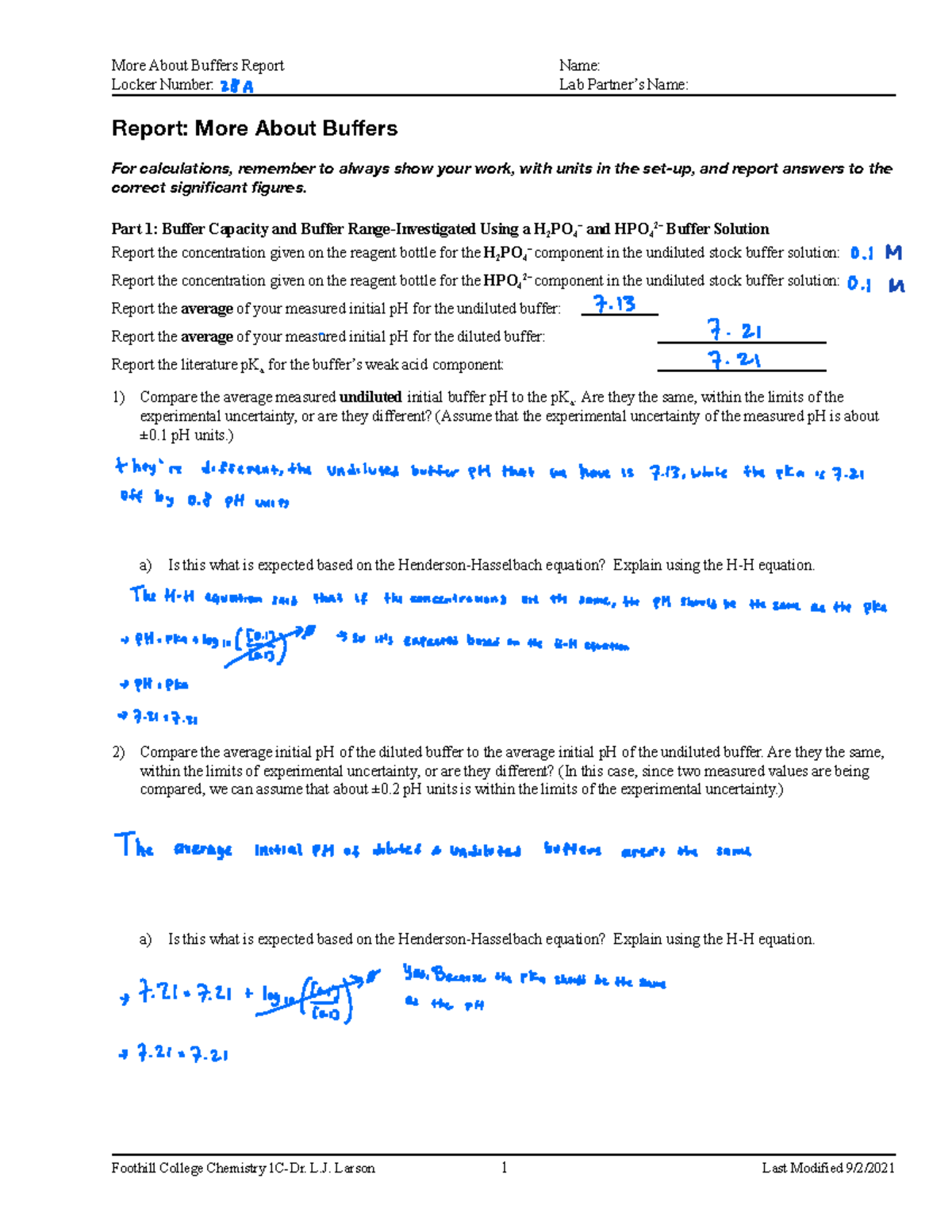 More About Buffers Report Part 1 Buffer Capacity and Buffer Range