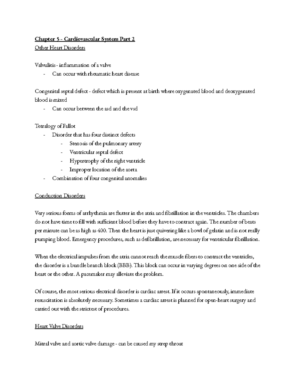 Medical Terminology Notes Chapter 5 part 2 Chapter 5