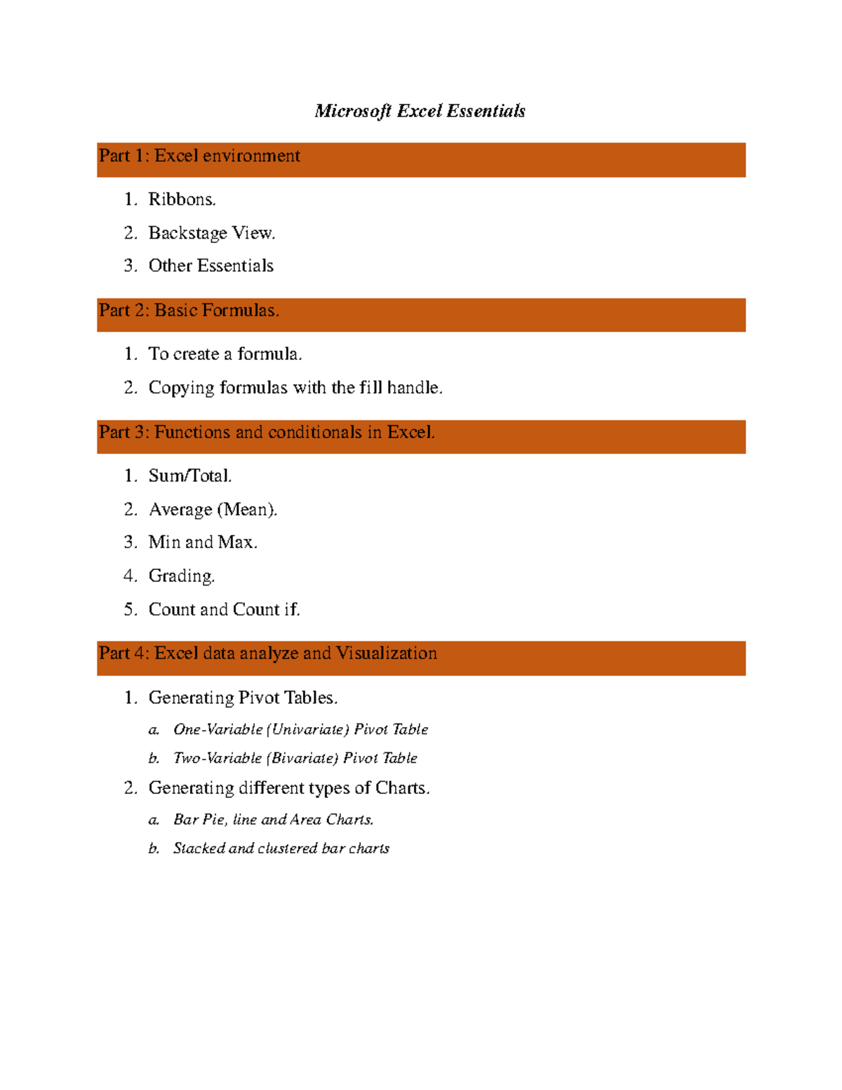 Microsoft Excel essentials - Microsoft Excel Essentials Part 1 : Excel ...