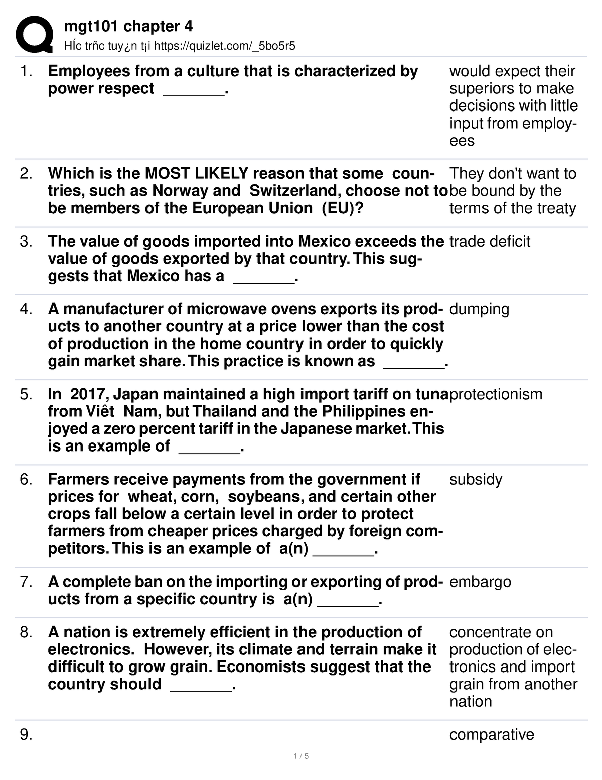 Chapter 4 - HIGHLIGHT - HÍc Trñc Tuy¿n T¡i Quizlet/_5bo5r Employees ...