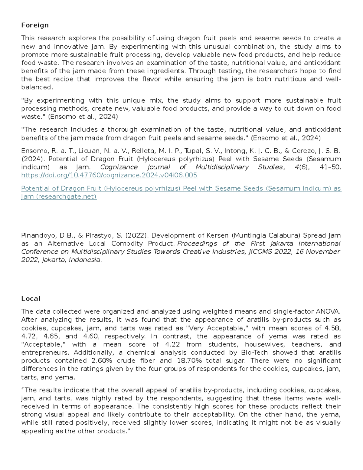 Rrl - Related Literature - Foreign This research explores the ...