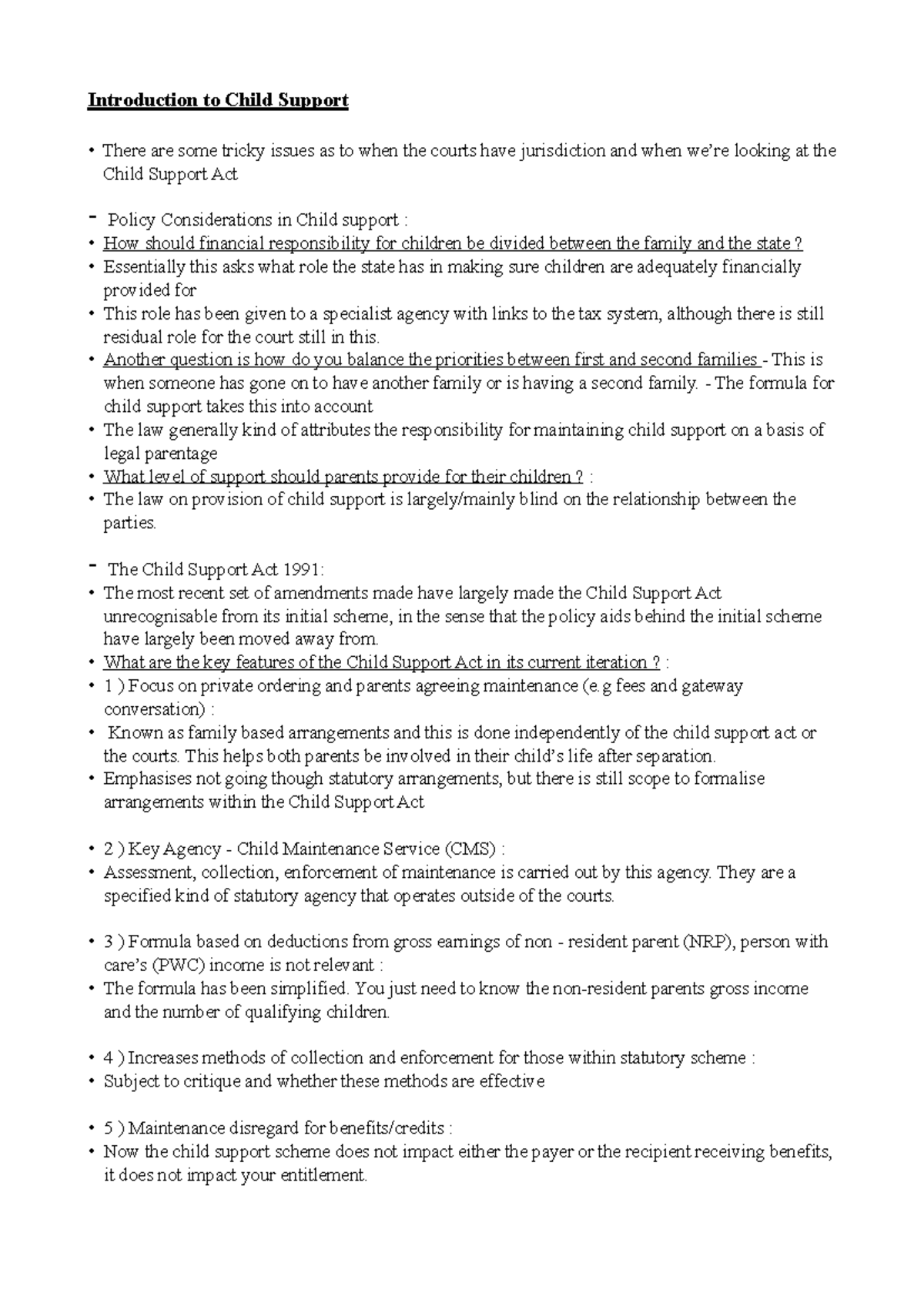 An Introduction to Child Support - Introduction to Child Support There ...