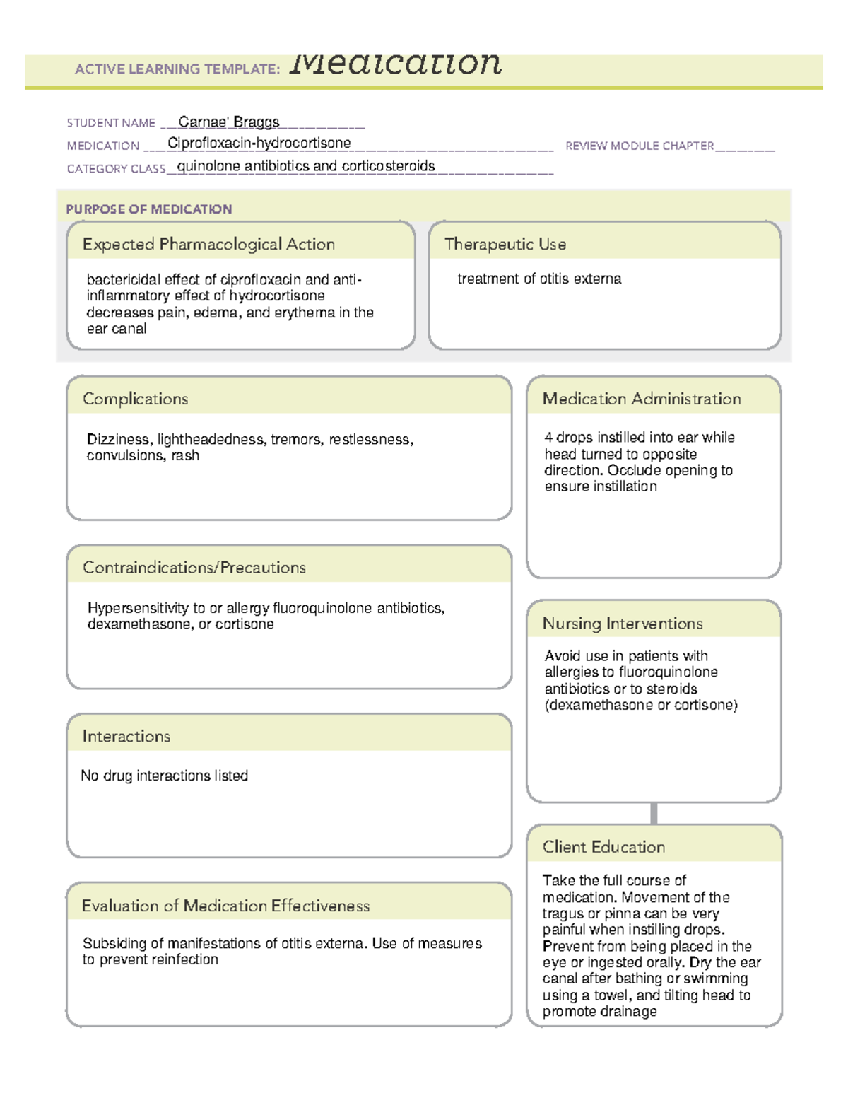 ciprofloxacin-hydrocortisone - ACTIVE LEARNING TEMPLATES THERAPEUTIC ...