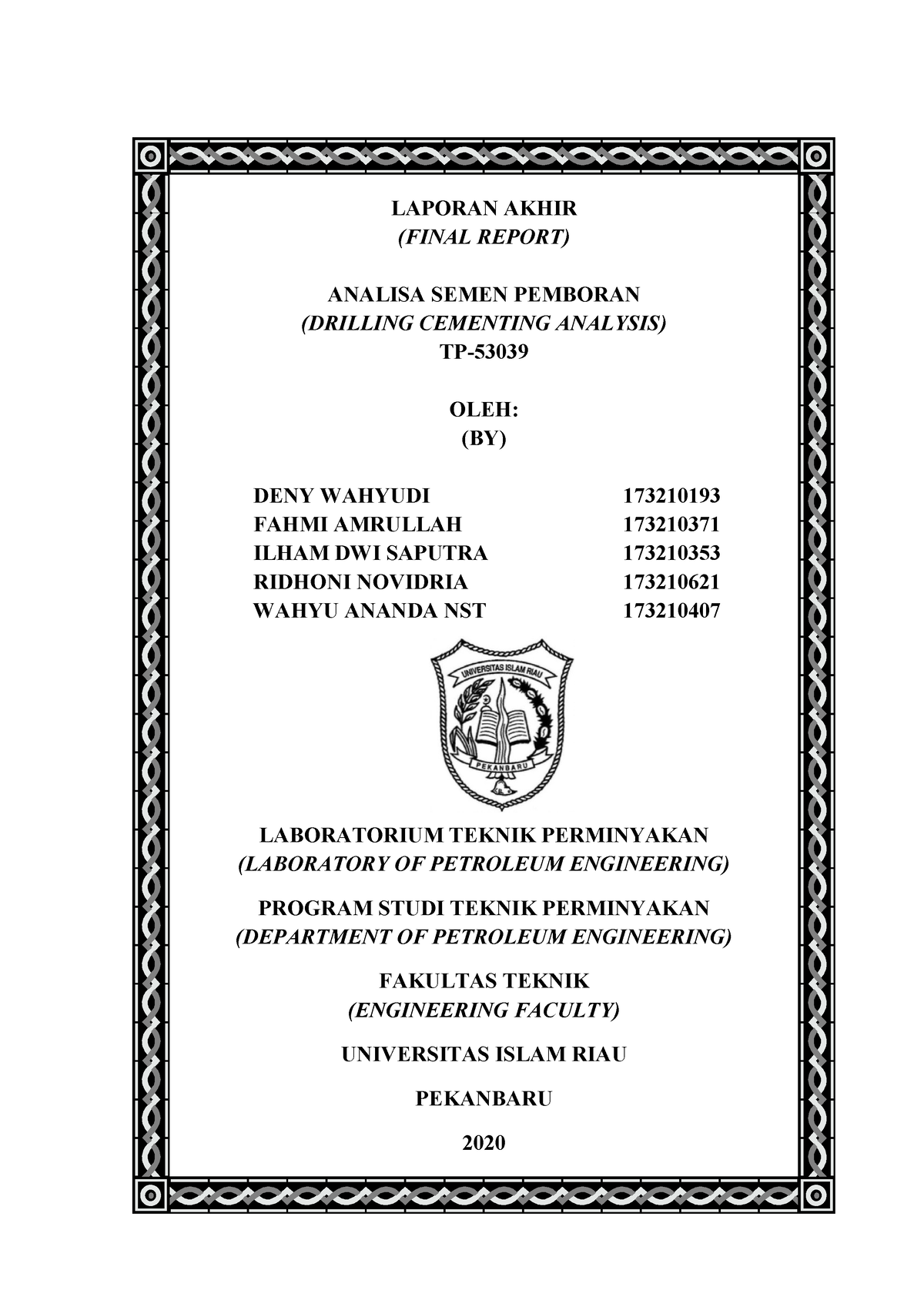 ACC Laporan Akhir Kelompok 2 Kelas B - LAPORAN AKHIR (FINAL REPORT ...